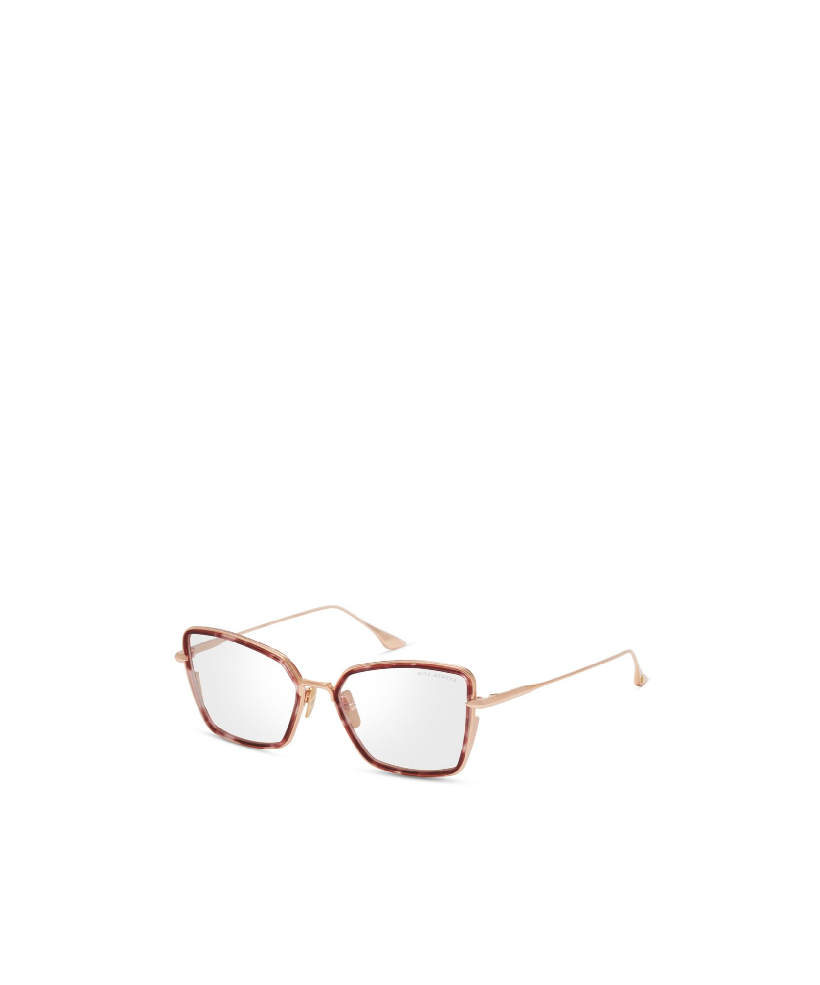 Dita Eyewear Geometric Frame Plano Lens In Pink
