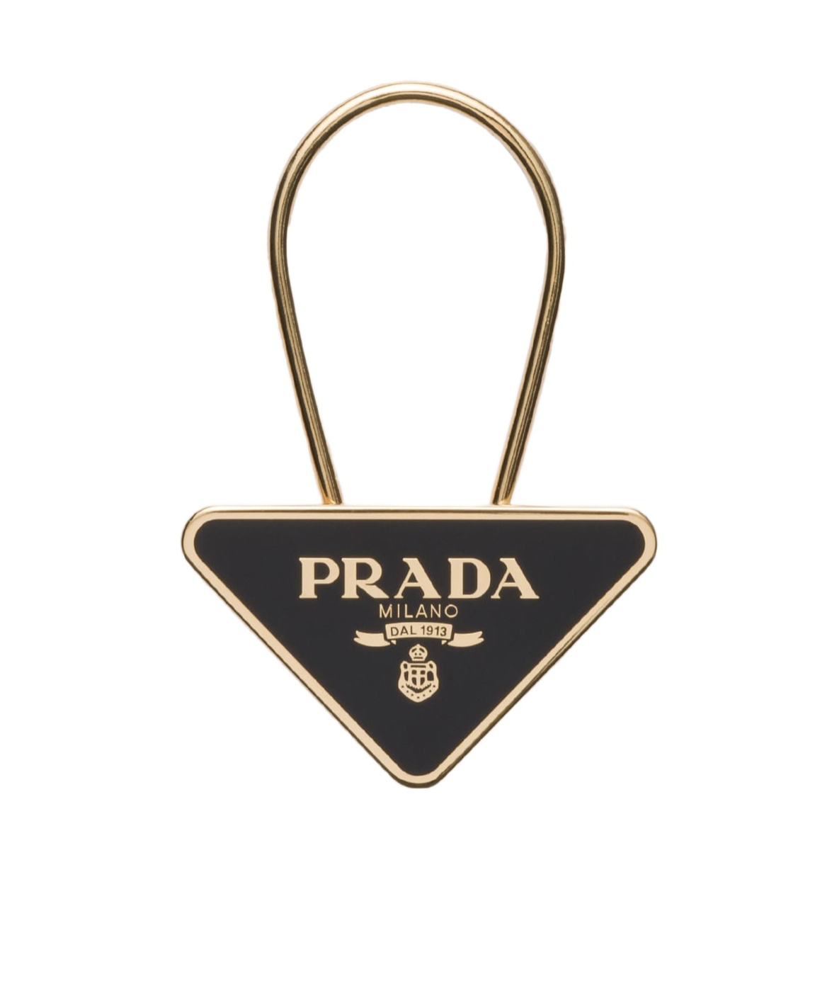 Prada Women's Steel Keyring In Black
