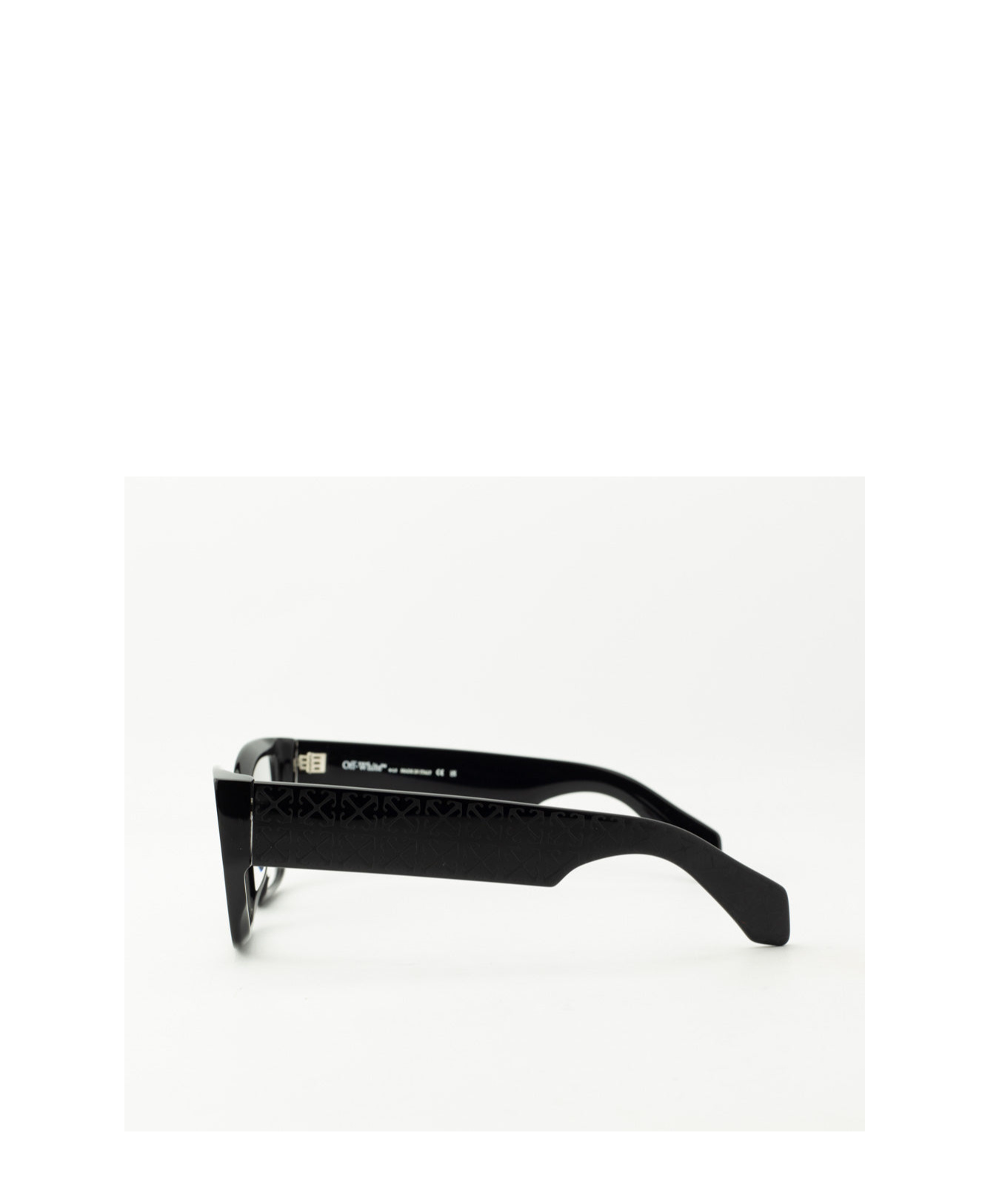 Off-white Logo Flat Mirror In Black