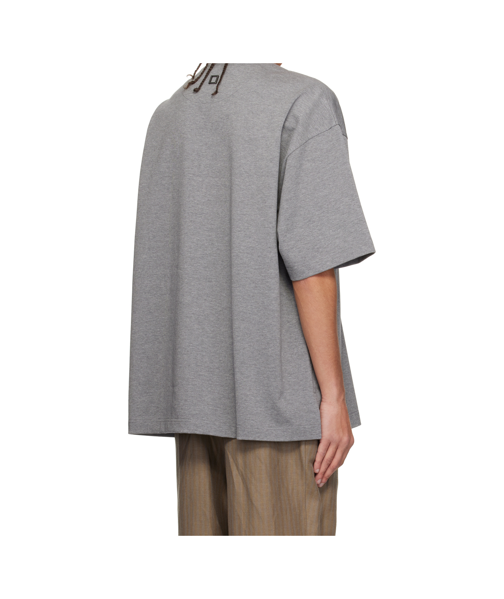 Wooyoungmi Gray Cotton Overfit T-shirt In Gray