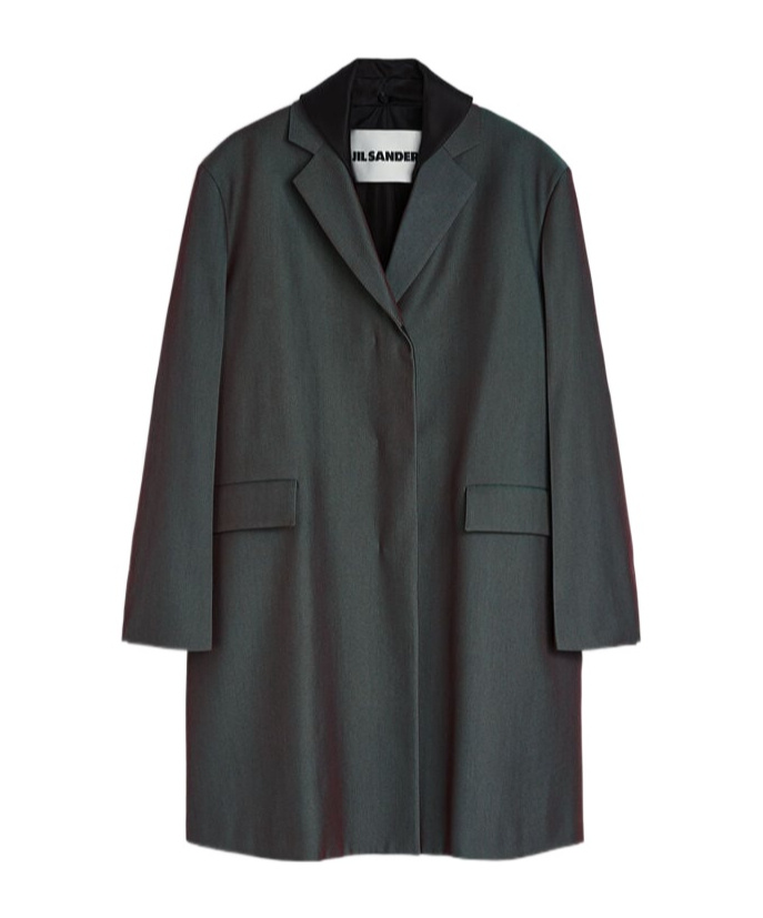 Shop Jil Sander Tailored Coat In Rainbow Plum