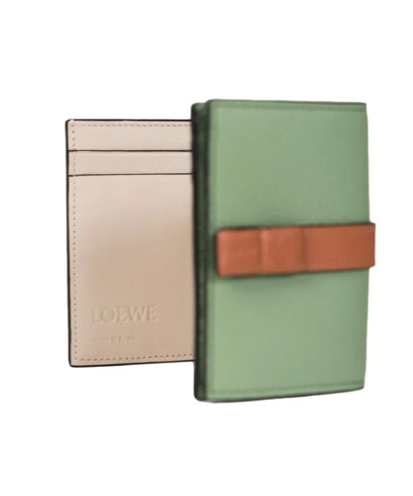 Shop Loewe Trifold Wallet In Green