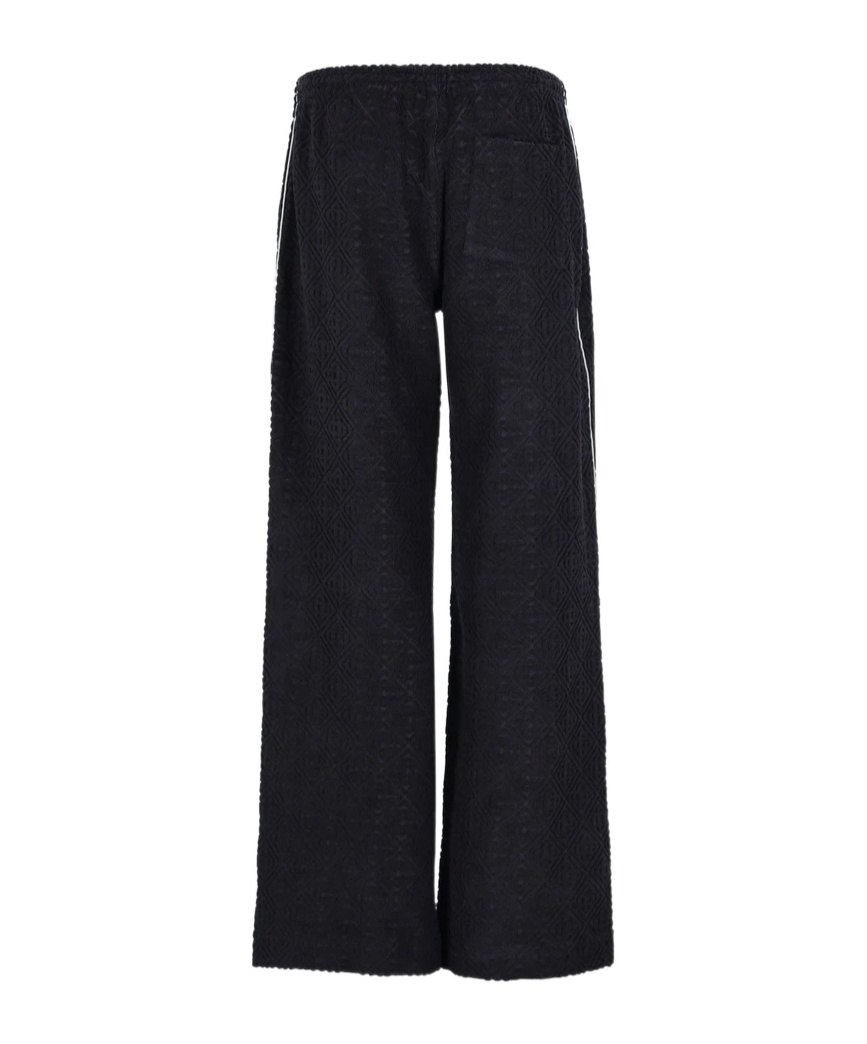 Casablanca Textured-panel Towelling Trousers In Black