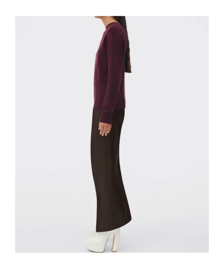 Bottega Veneta Maroon V Neck Sweater In Black