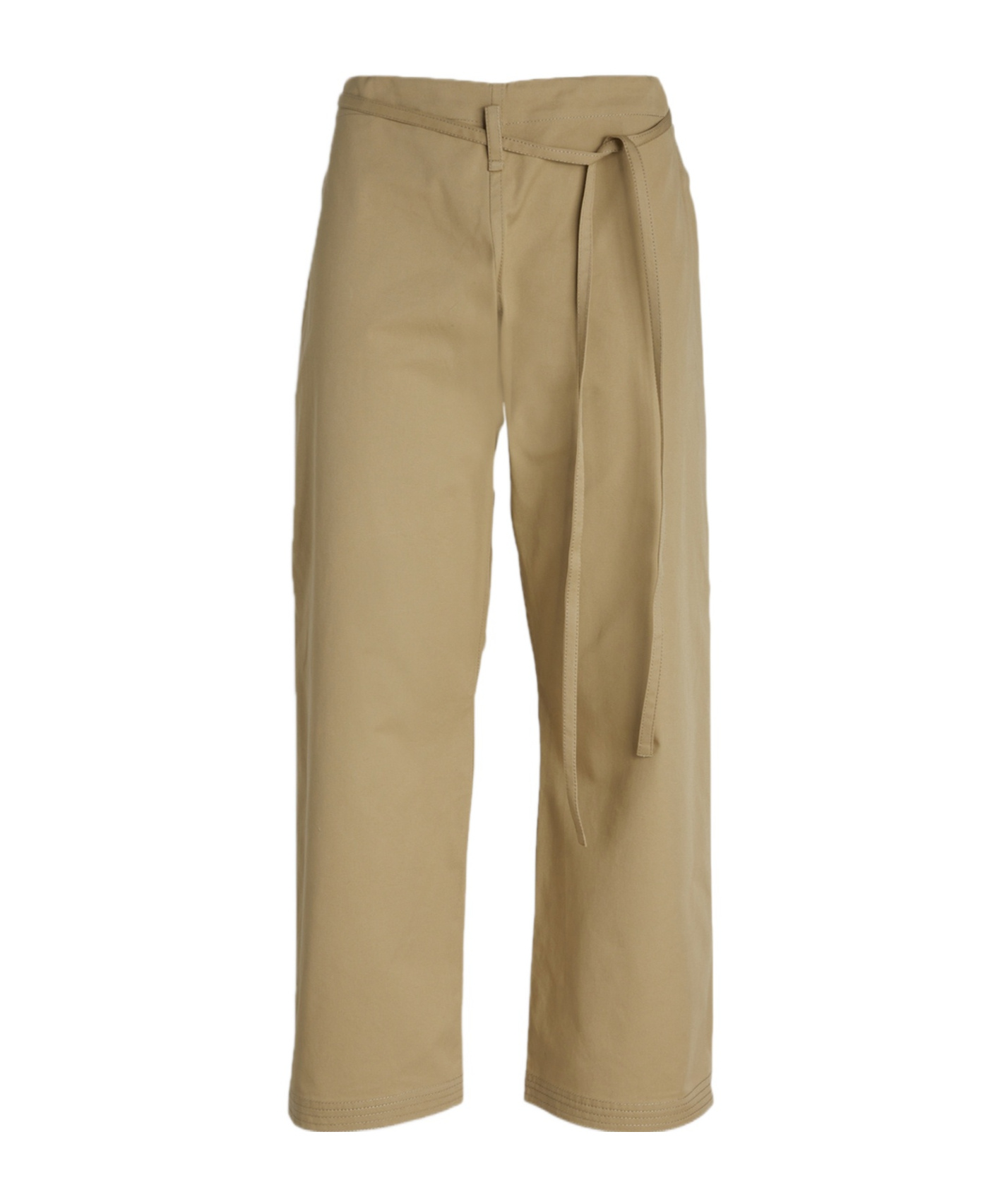 Shop Quira Low-rise Cropped Trousers In Green