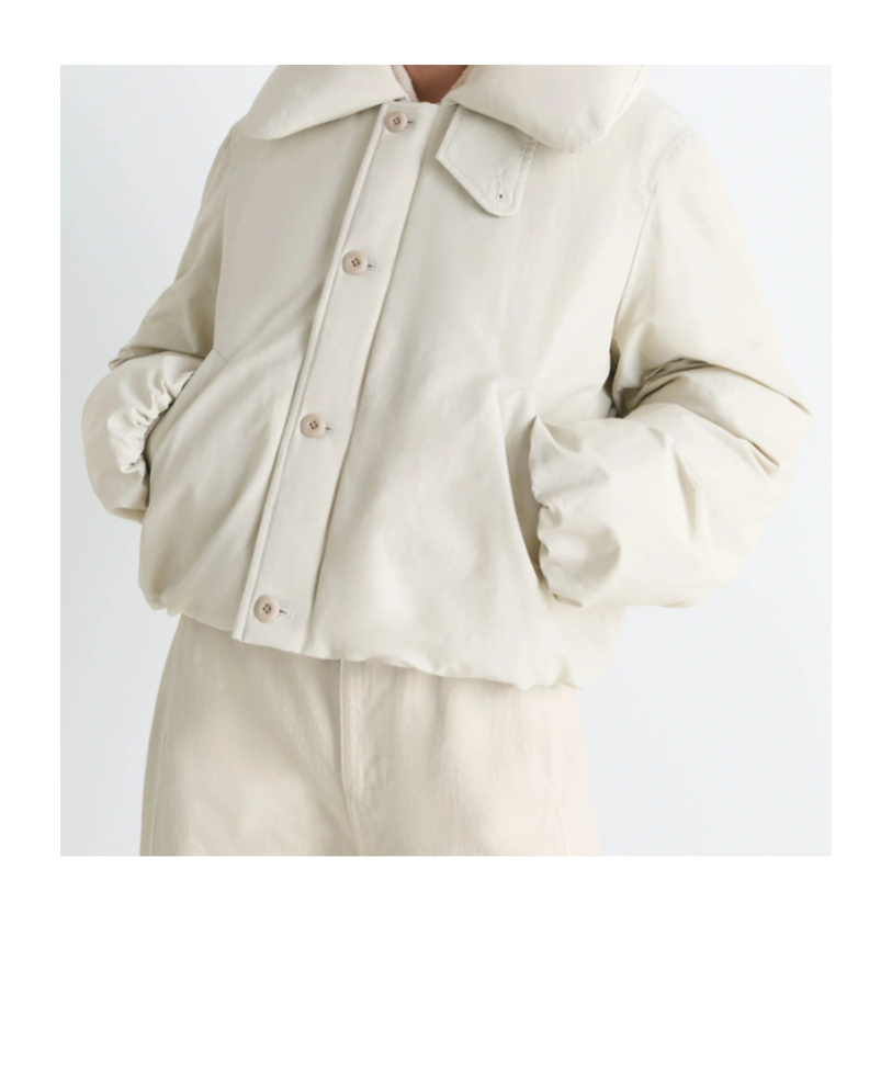 Lemaire Bubble-collar Puffer Jacket In Burgundy