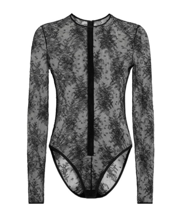 Dolce & Gabbana Embroidered Bodysuit In Black