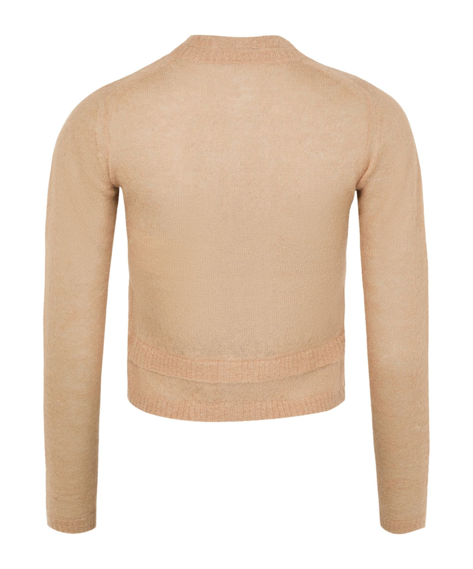 Acne Studios Beige Layered Mohair Cardigan In Nude