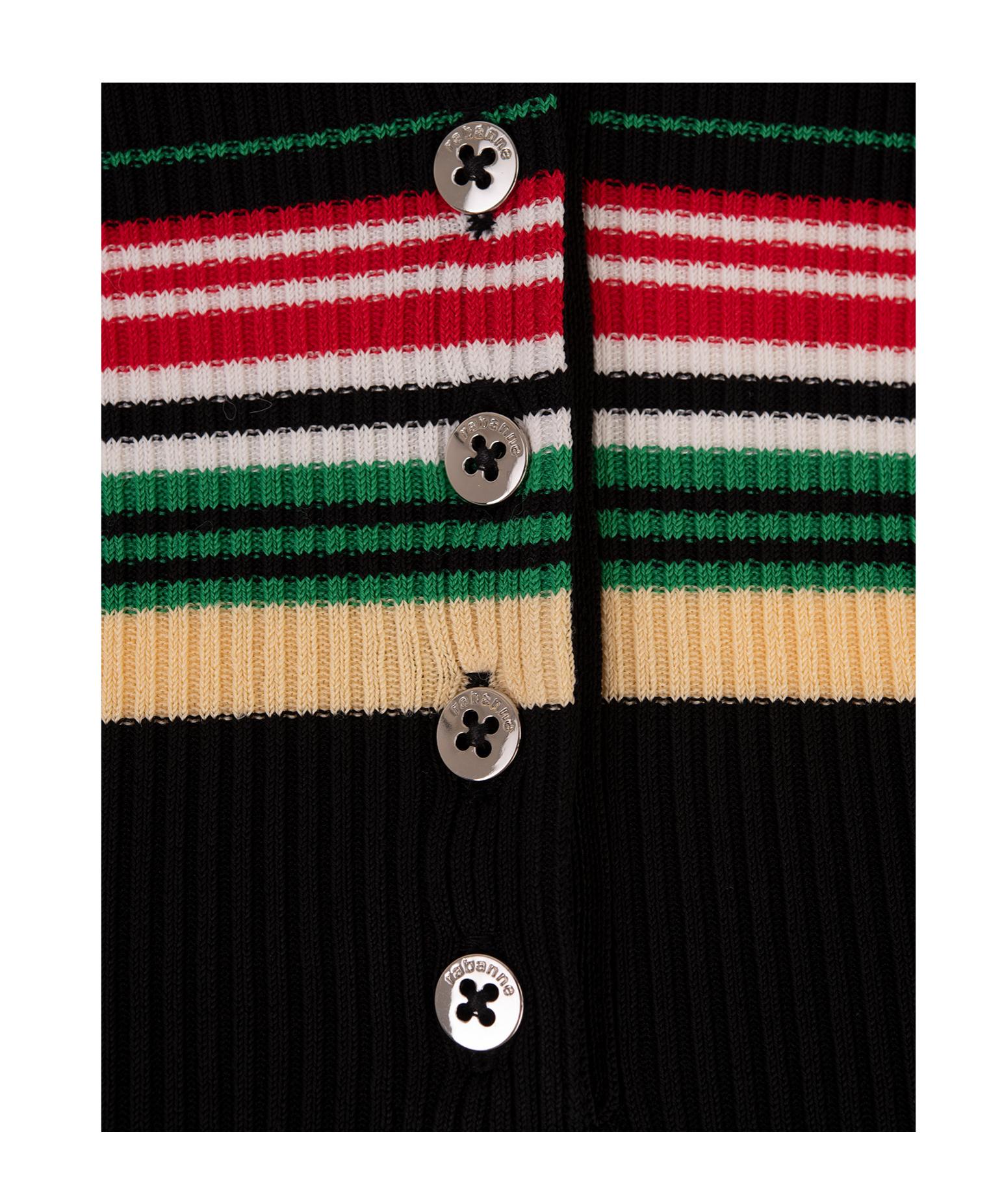 Rabanne Multicolor Striped Polo Style Top In Multicolor