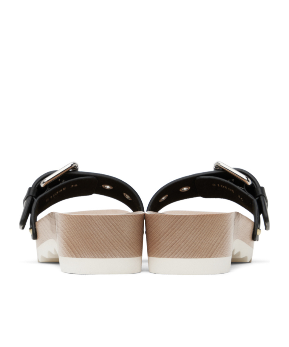 STELLA MCCARTNEY ELYSE PIN-BUTTON SLIPPERS