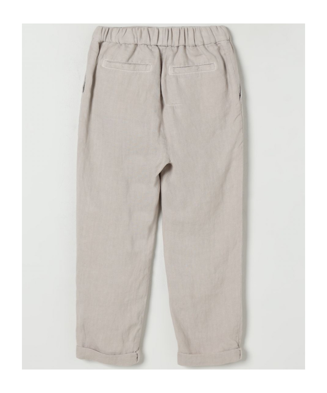 Brunello Cucinelli Linen Trousers In Gray
