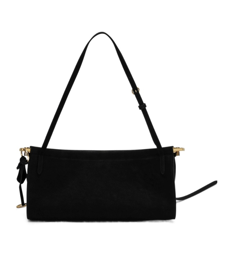Shop Alaïa Medium Le Click East West Shoulder Bag In Black