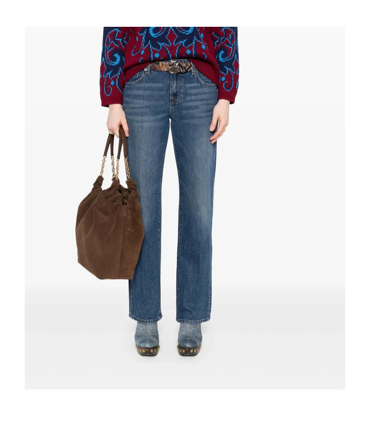 7 For All Mankind Bleached-effect Jeans