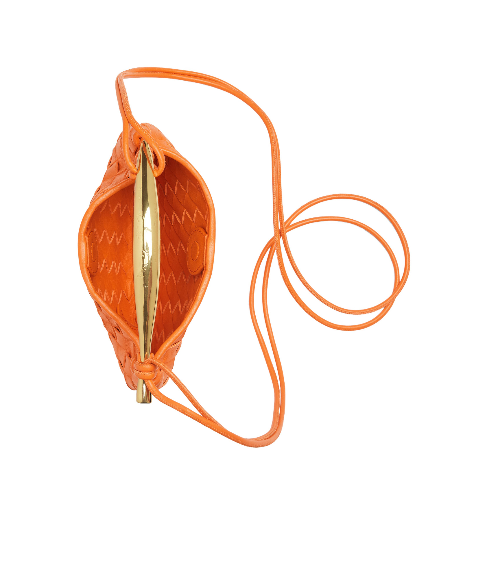 Bottega Veneta Mini Sardine Crossbody Bag In Orange
