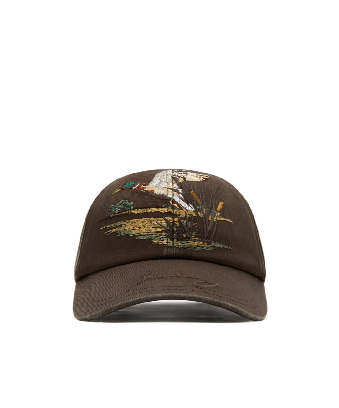 Burberry Brown Duck Gabardine Baseball Cap In Black