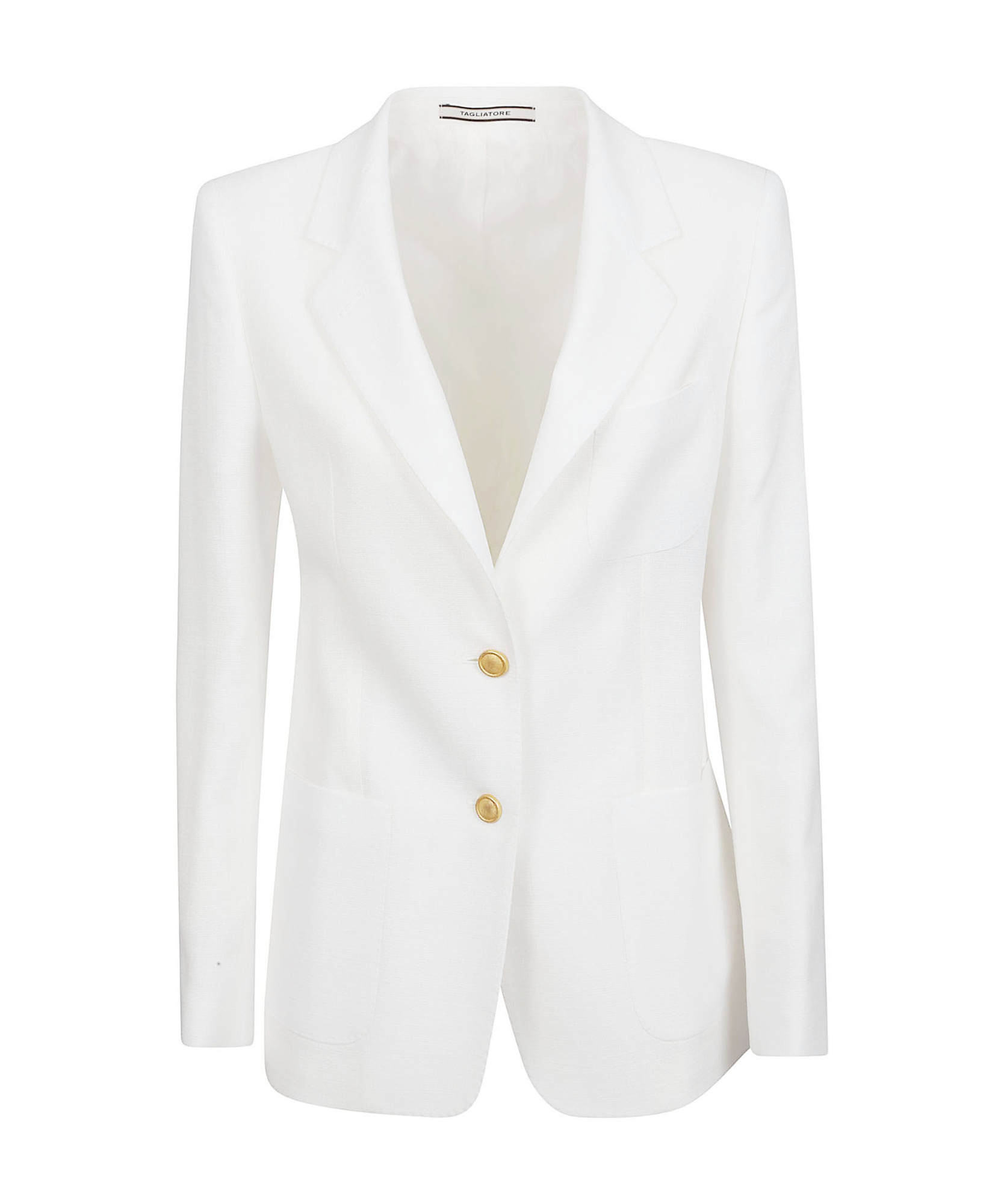 Tagliatore J-parigi Single Breasted Jacket In White Viscose Blend In White