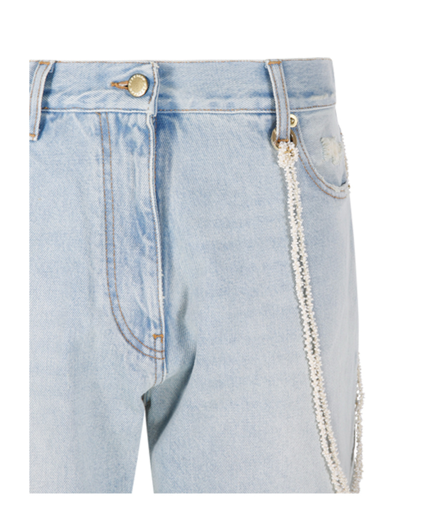Darkpark Denim Trousers With Belt Loops In Gray