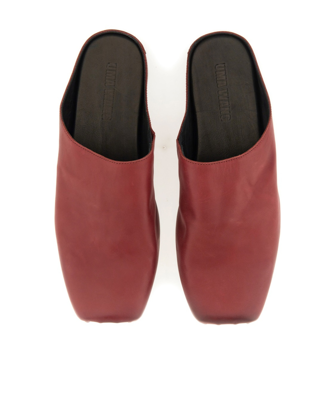 Shop Uma Wang Flat Muller Shoes In Red