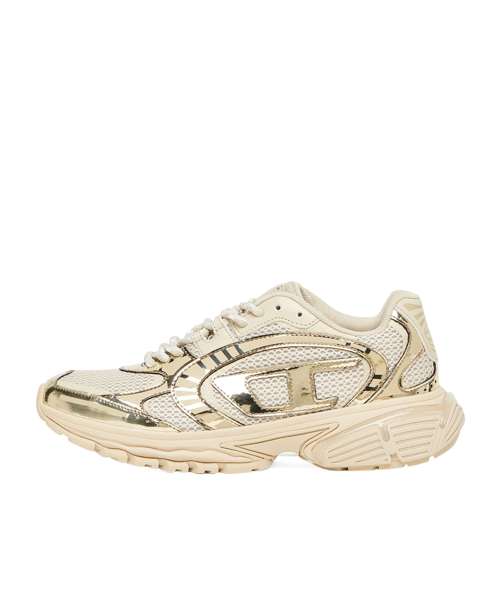 Diesel Panelled Sneakers In Sand