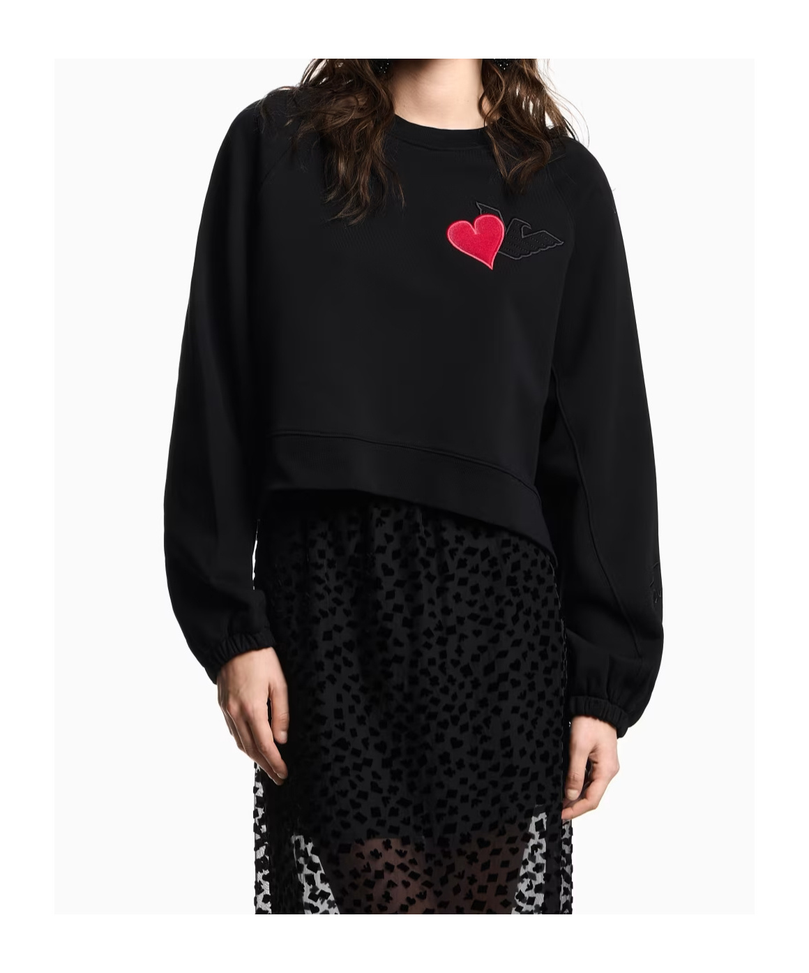 Emporio Armani Long Sleeve Sweatshirt In Black