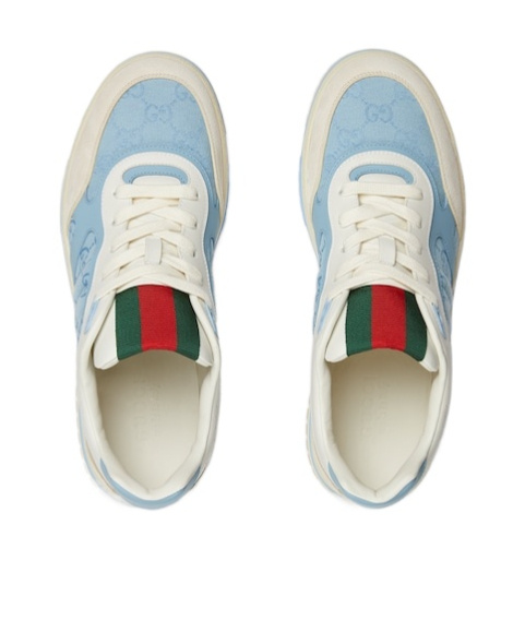 Gucci Re-web Lace-up Sneakers In Blue