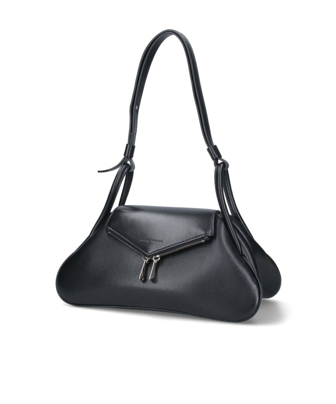 Amina Muaddi Small Gemini Shoulder Bag In Black