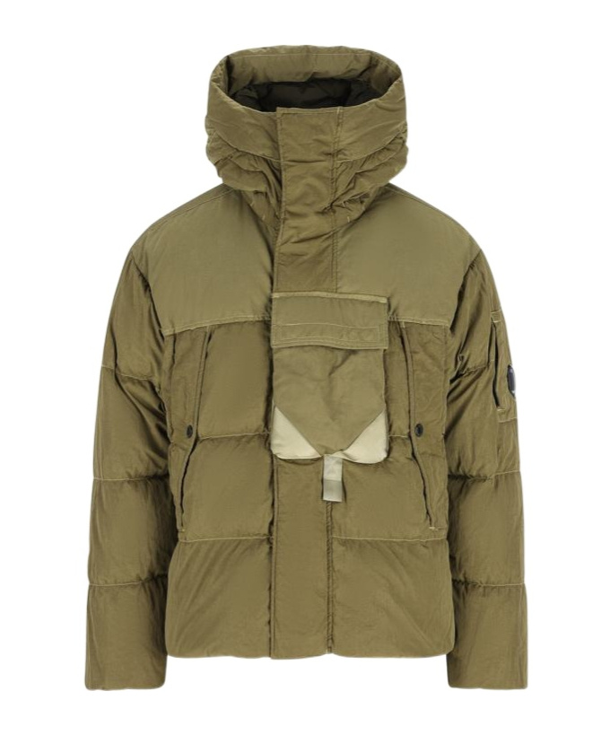 C.p. Company Long Sleeve Cotton Coat In Green