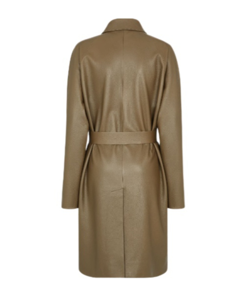 Fendi Leather Jacket In Brown