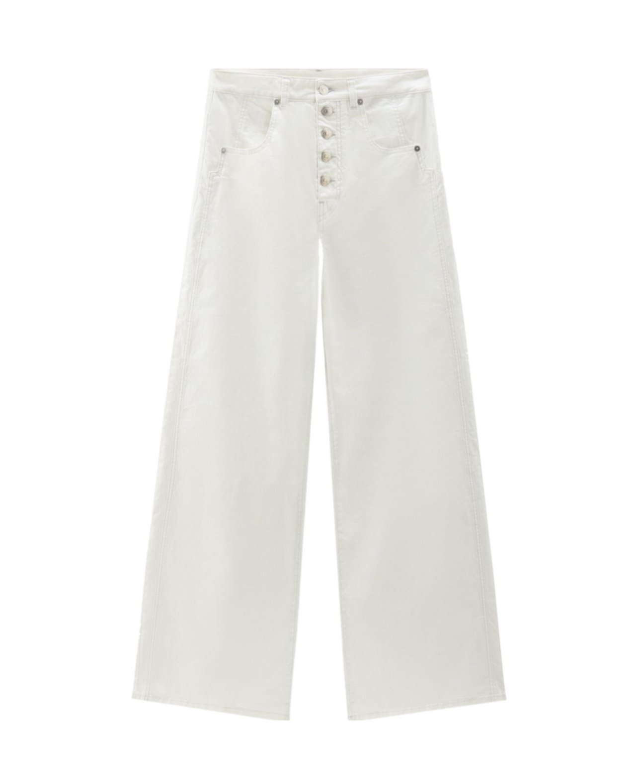 Woolrich Wide Leg Denim Jeans In White