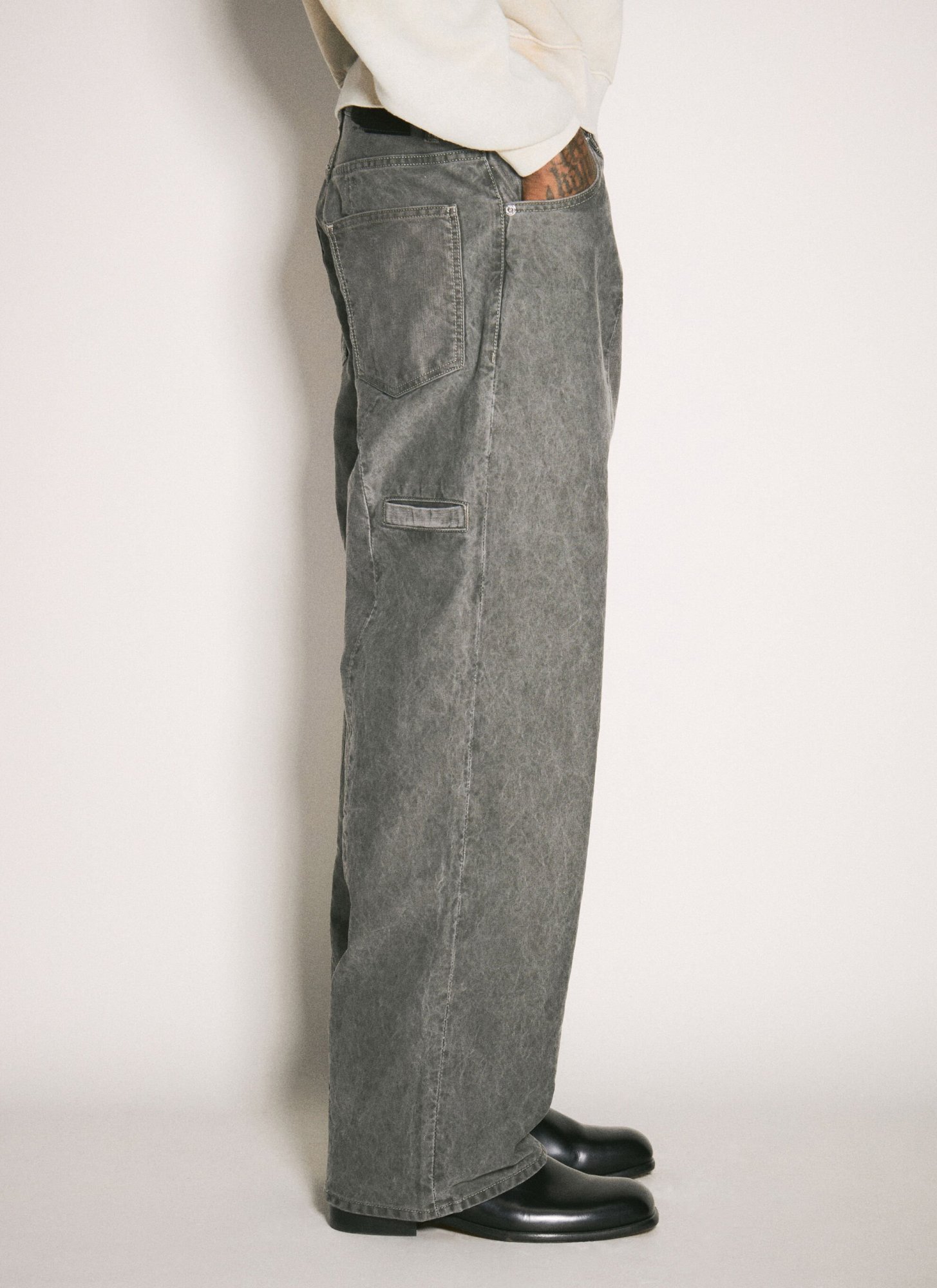 Our Legacy Fatigue Cut High-rise Wide-leg Jeans In Black