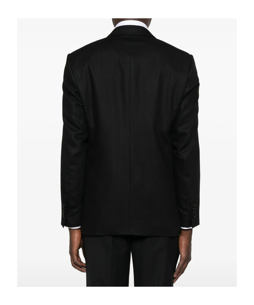Lardini Double-breasted Blazer In Black