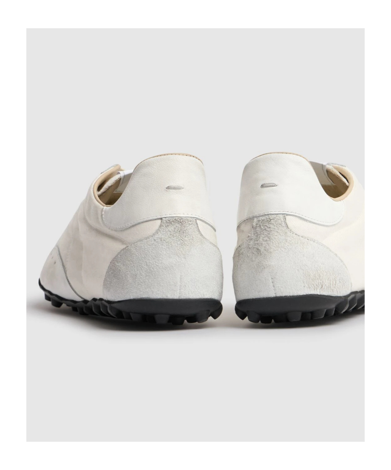Maison Margiela Sprinters Branded Canvas And Suede Low-top Trainers