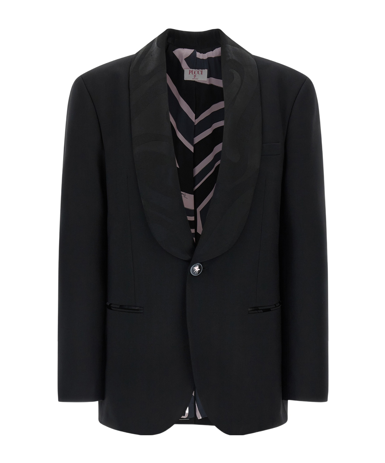 Pucci Labirinto Single-breasted Blazer In Black