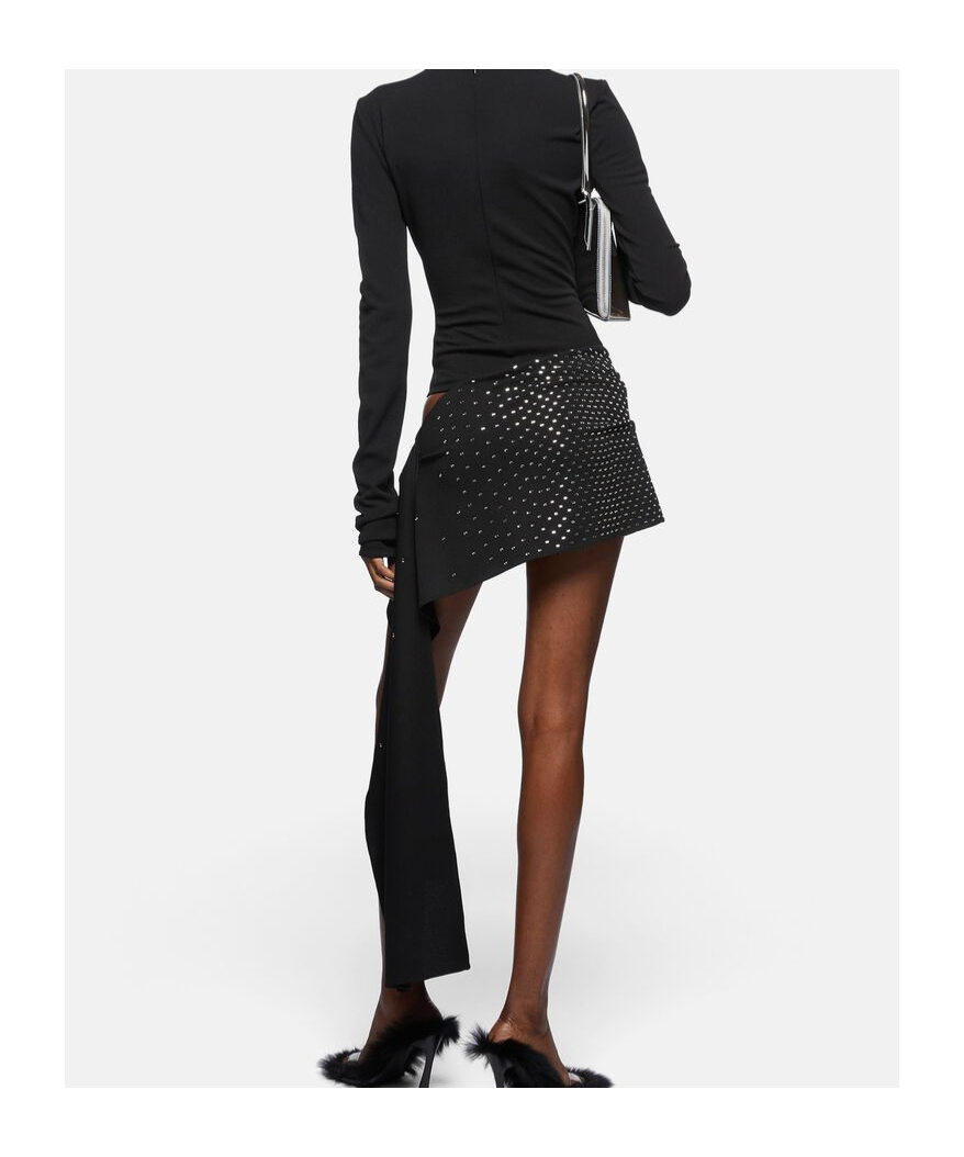 Shop Attico The Mini Dress In Black