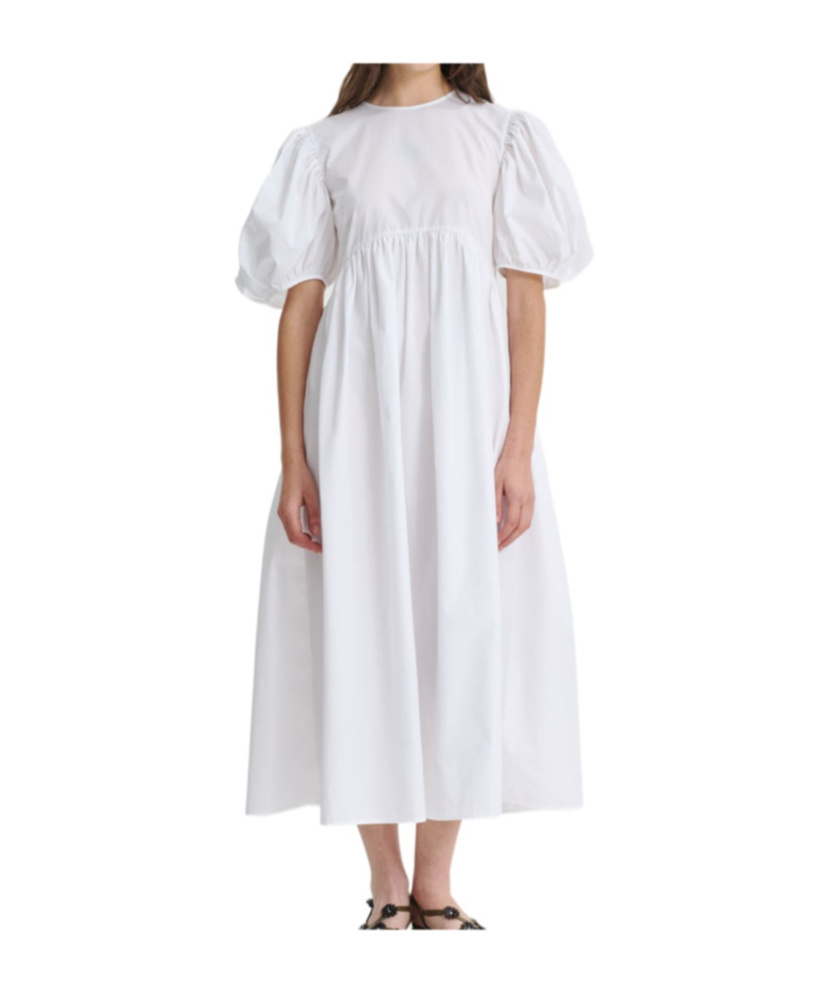 Cecilie Bahnsen Bubble Sleeve Dress In White