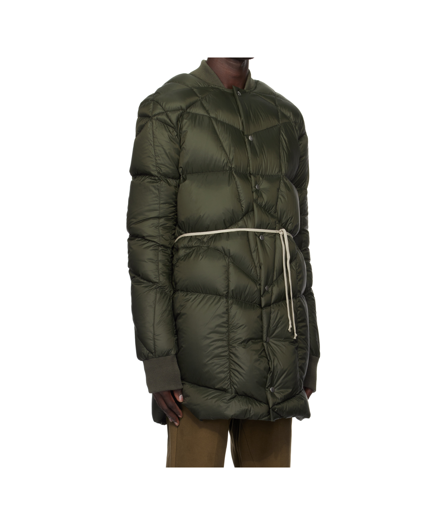 Rick Owens Khaki Porterville Flight Liner Down Coat In Green