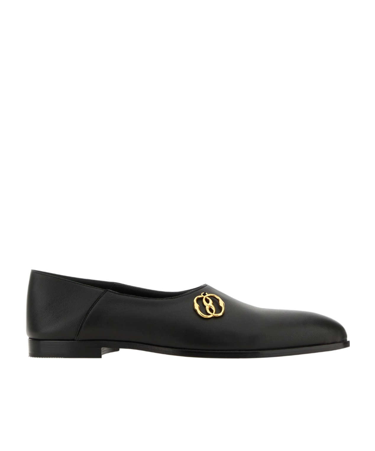Shop Bally Logo Motif Plaque Flat Shoes In Black