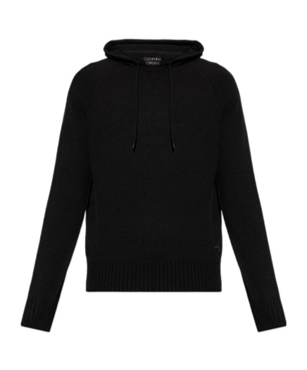 Tom Ford Logo Embroidered Ribbed Hoodie