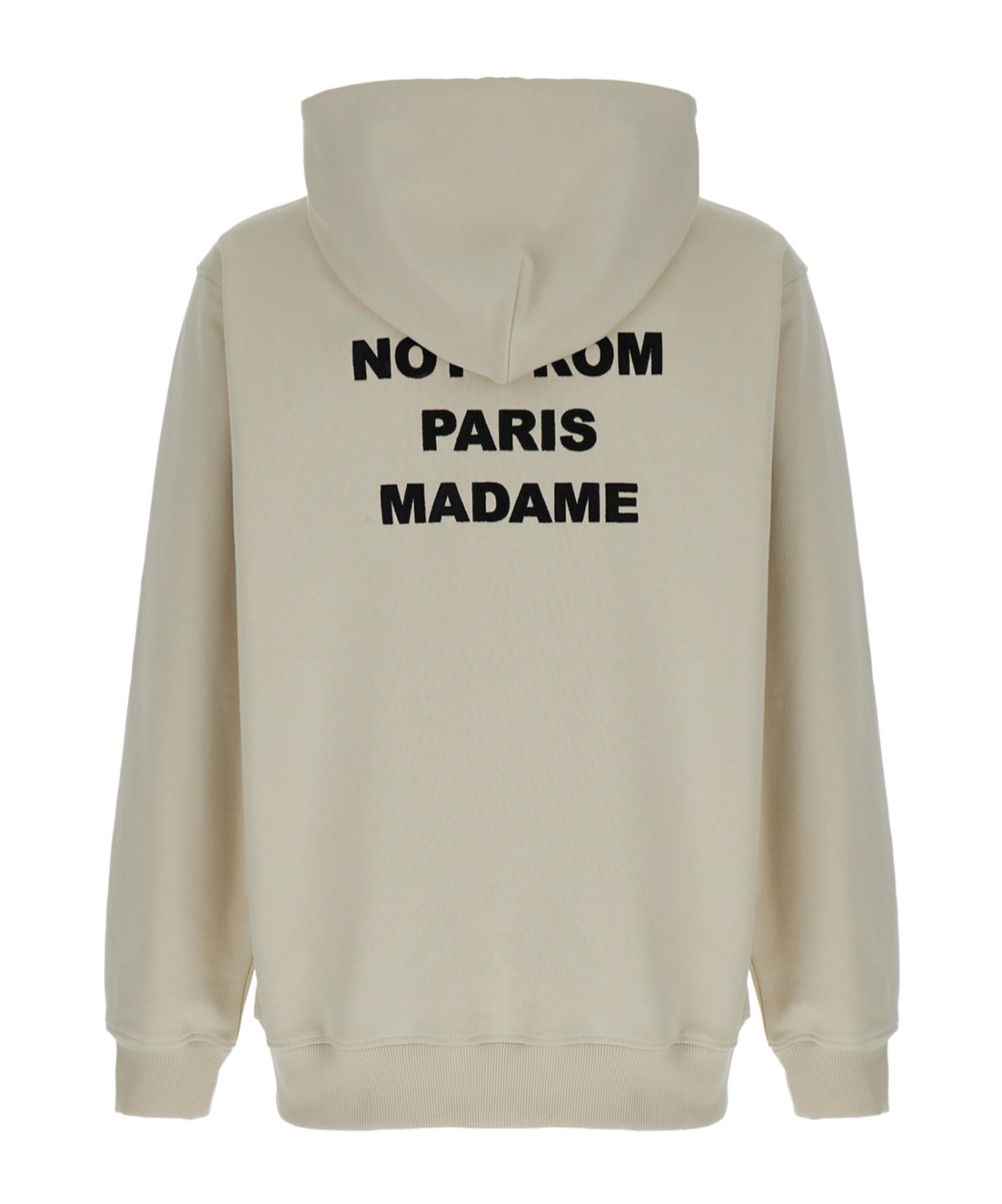 Drôle De Monsieur Beige Hoodie With Front And Rear Logo In Cotton Man In Nude