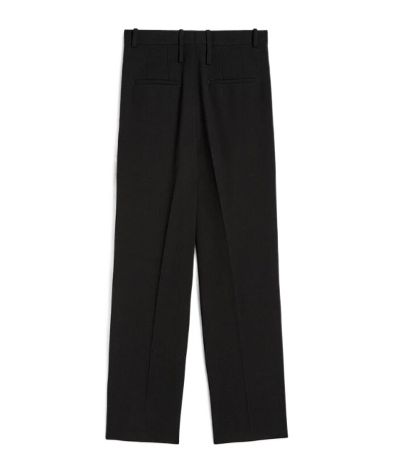 Jil Sander Pressed-crease Wool Trousers In Black