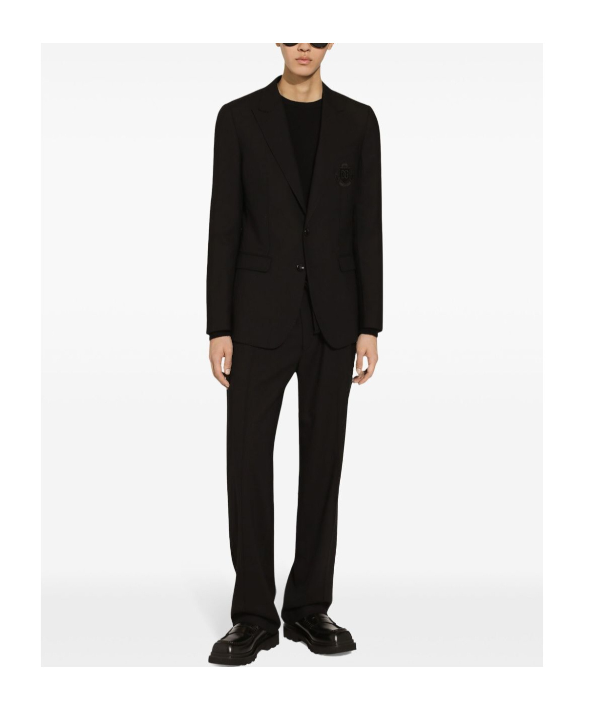 Dolce & Gabbana Cashmere Jogging Pants With Dg Logo In Black