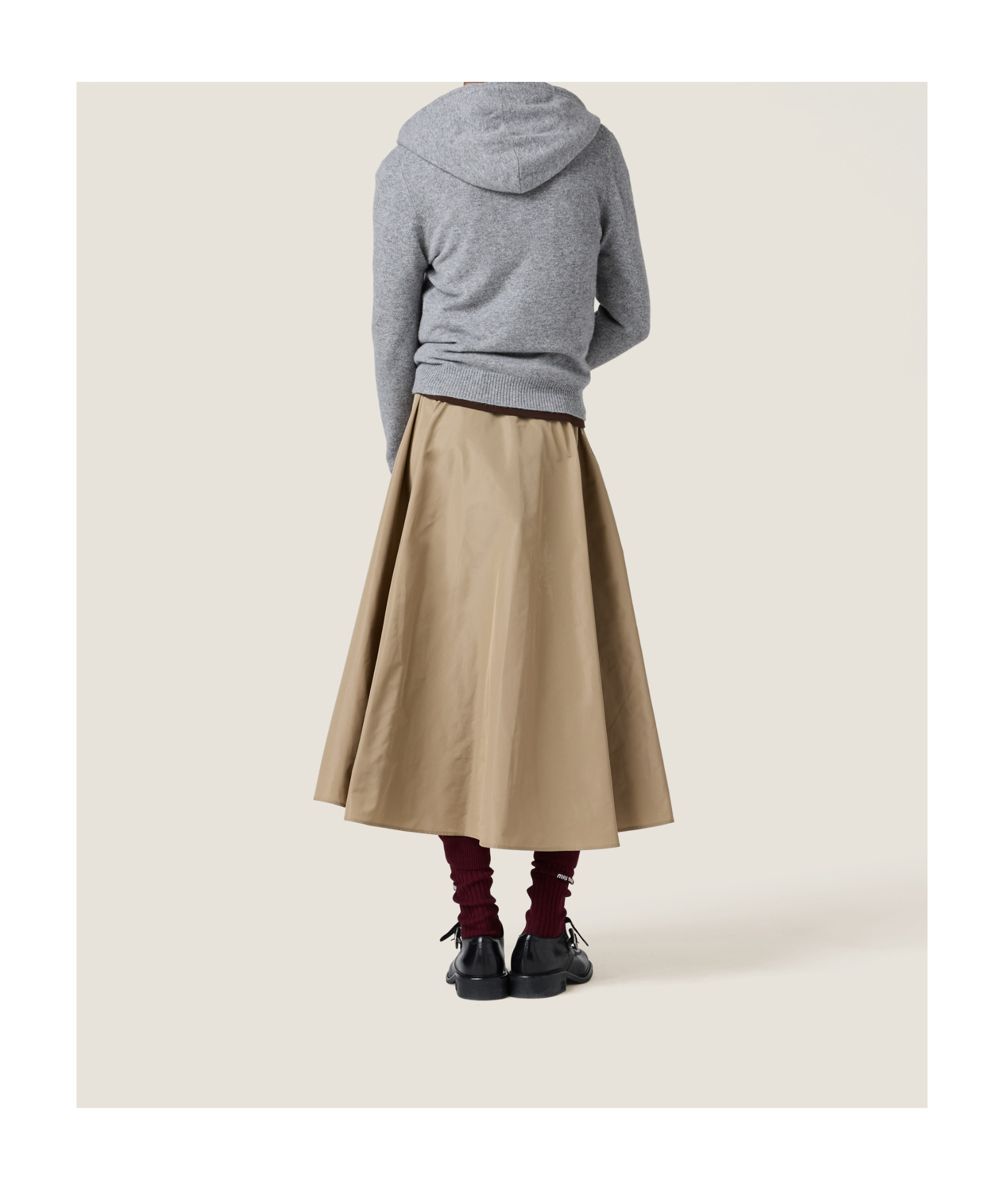 Miu Miu Drawstring Skirt In Brown
