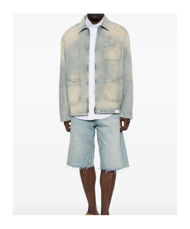 Golden Goose 'mackenzie' Denim Jacket Featuring Faded Effect In Blue