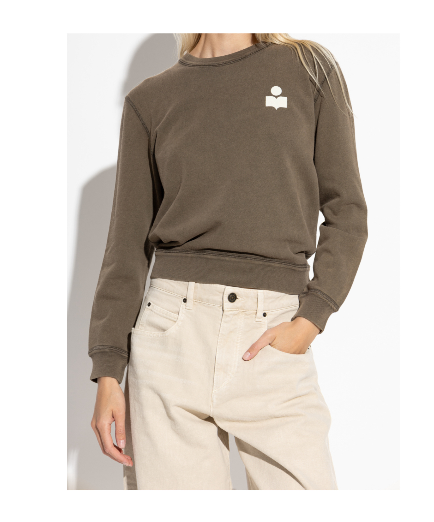 Isabel Marant Étoile Long Sleeve Sweatshirt In Green
