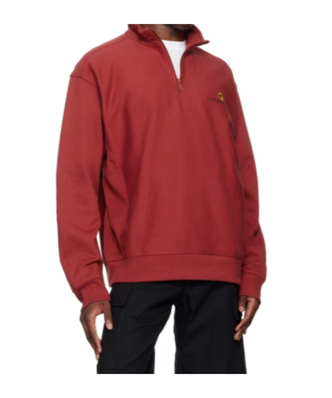 Carhartt Stand-collar Long-sleeved Hoodie In Red