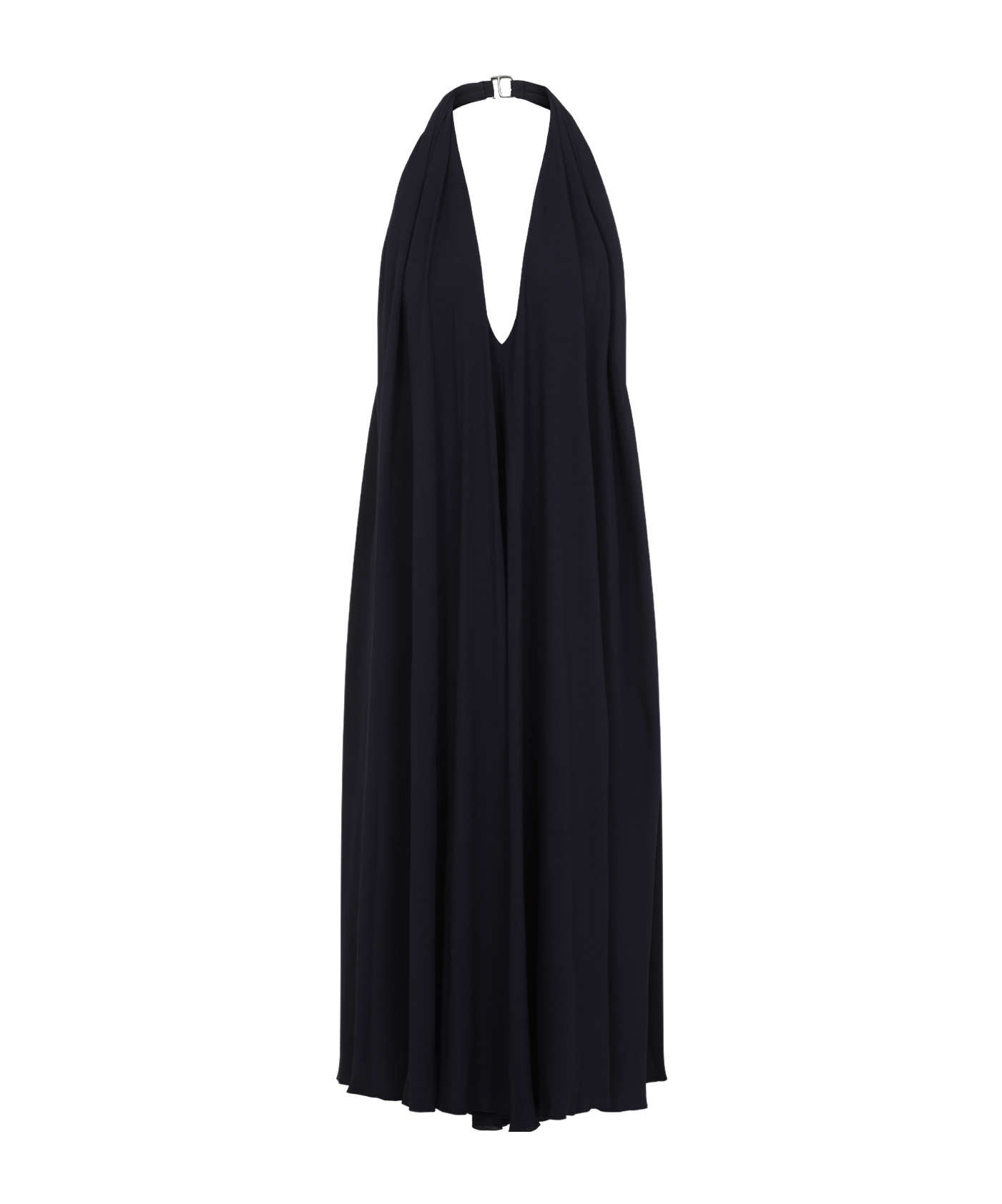 Jacquemus The Norma Draped Maxi Halter Dress In Black