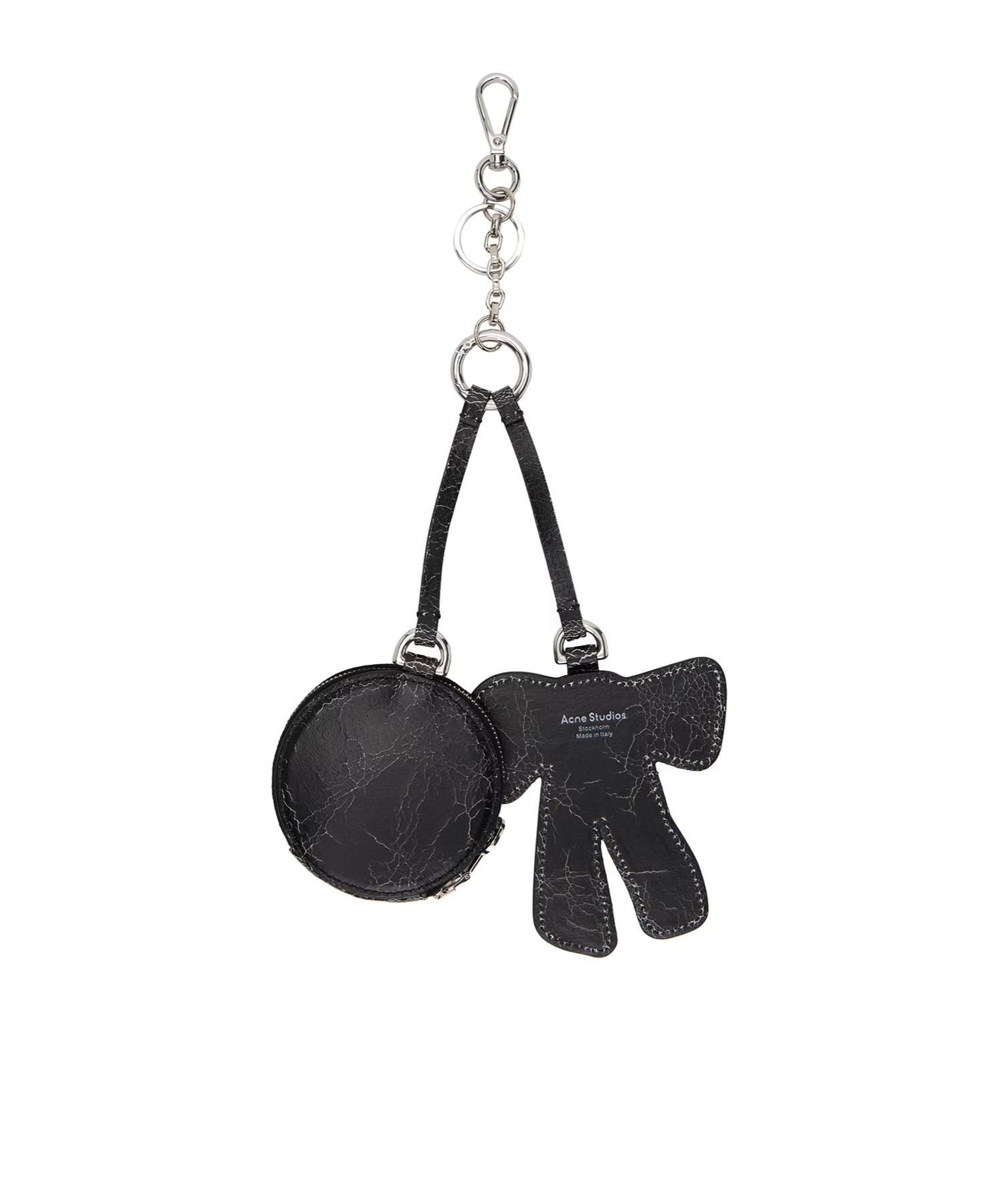 Shop Acne Studios Logo Zipper Coin Purse In Black
