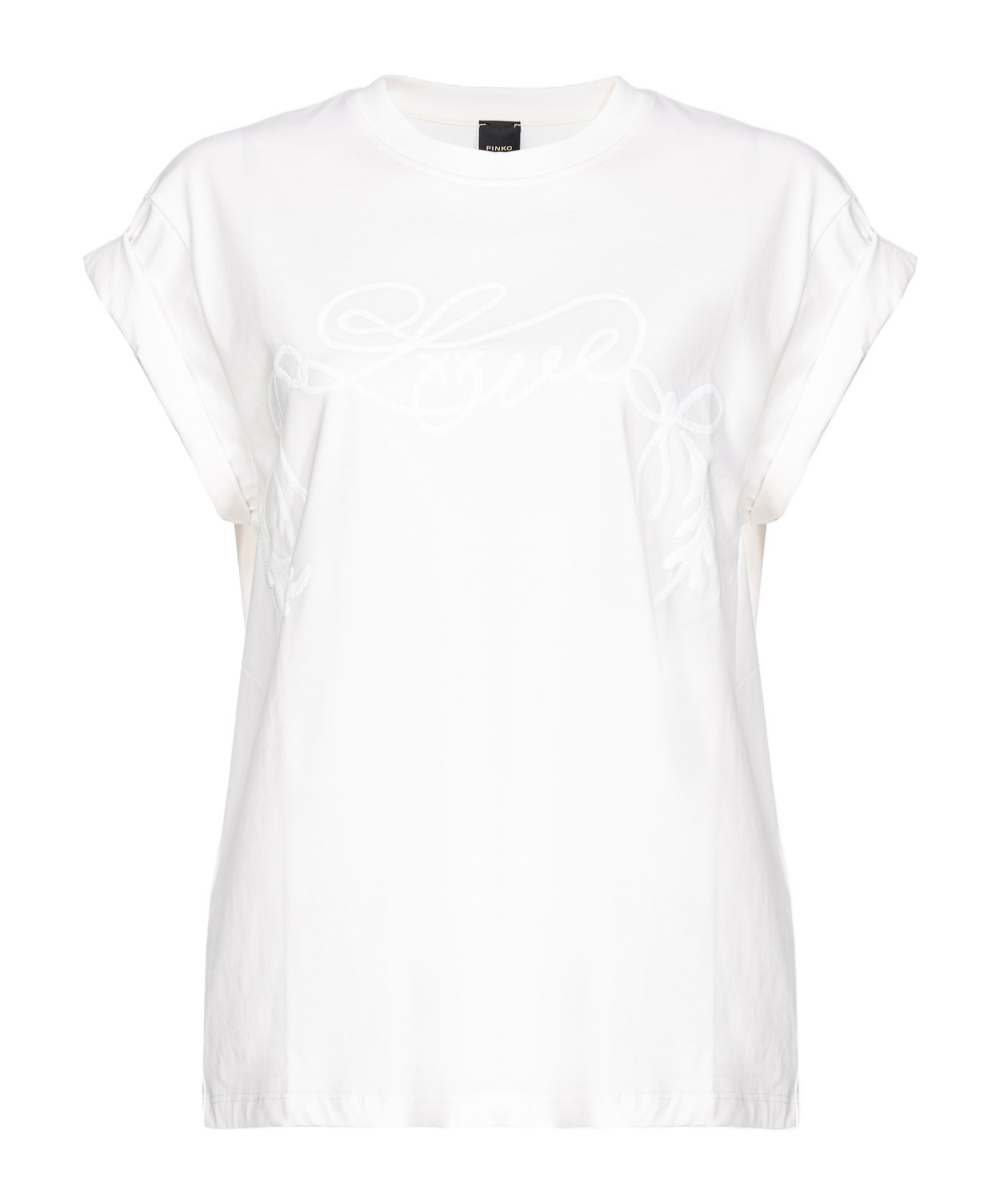 Pinko Telesto Cotton T-shirt In White