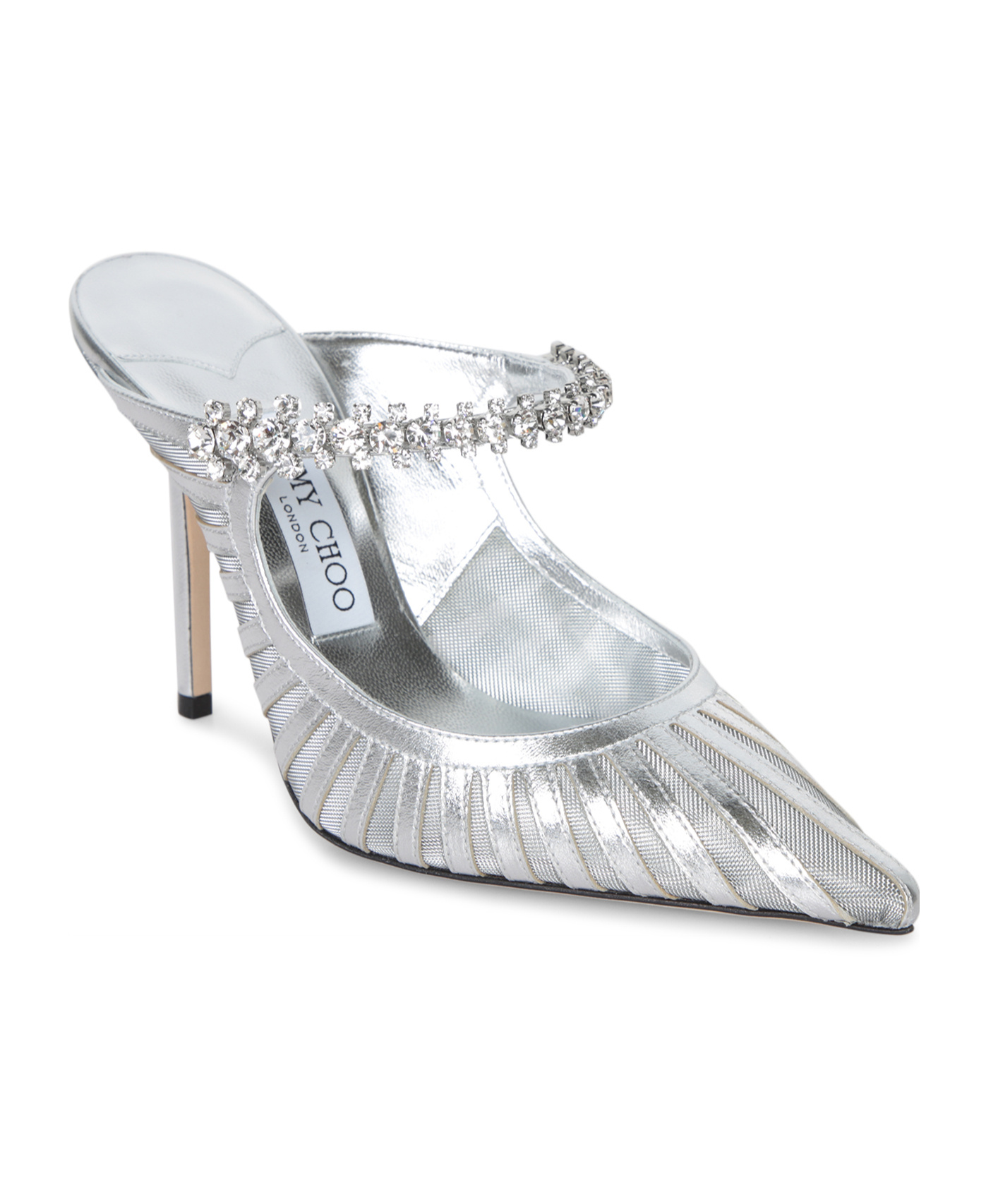 Jimmy Choo Pointed High-heeled Sandals In Gray