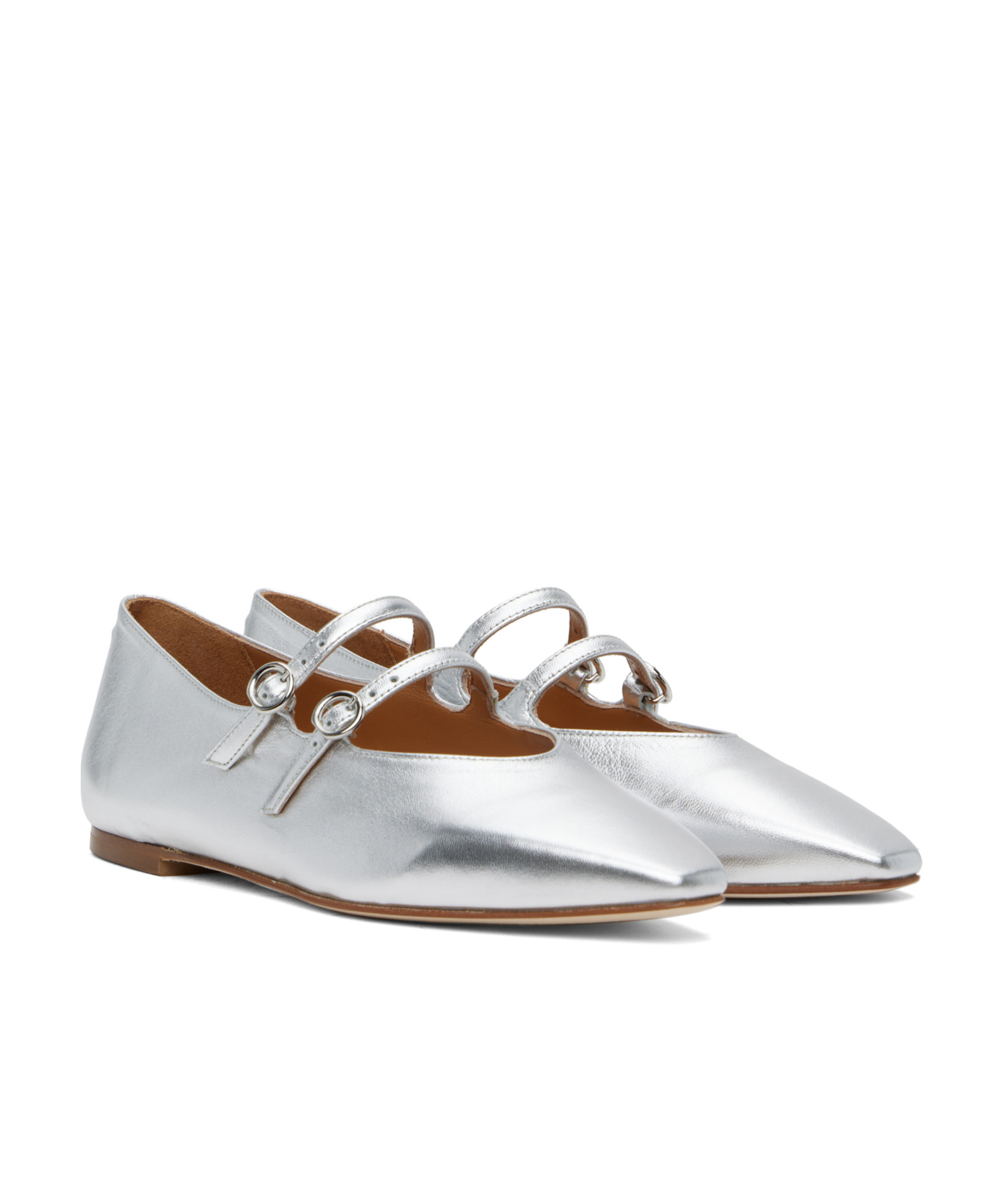Aeyde Franny Ballerina Shoes In White